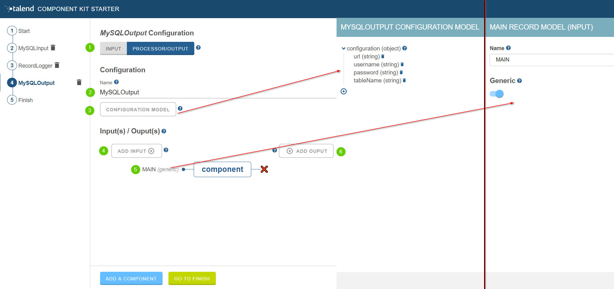 Output configuration