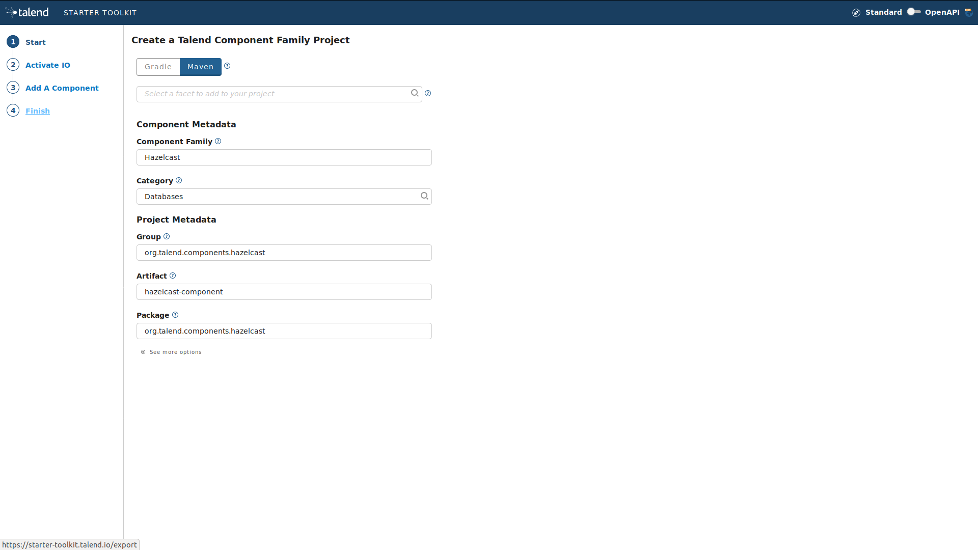 tutorial hazelcast generateproject 1