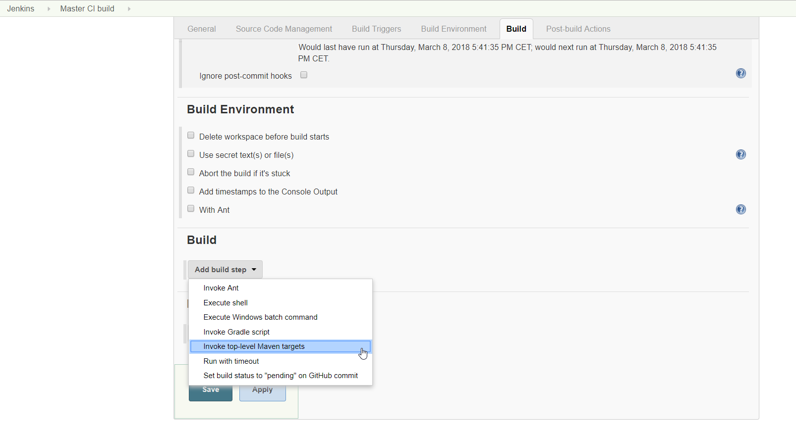 Build Section