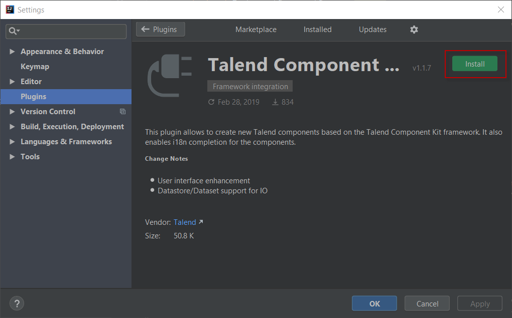 Browse talend plugin