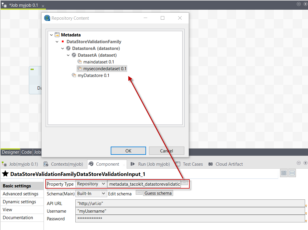 Dataset in Component